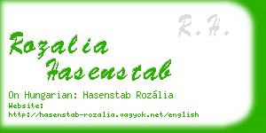 rozalia hasenstab business card